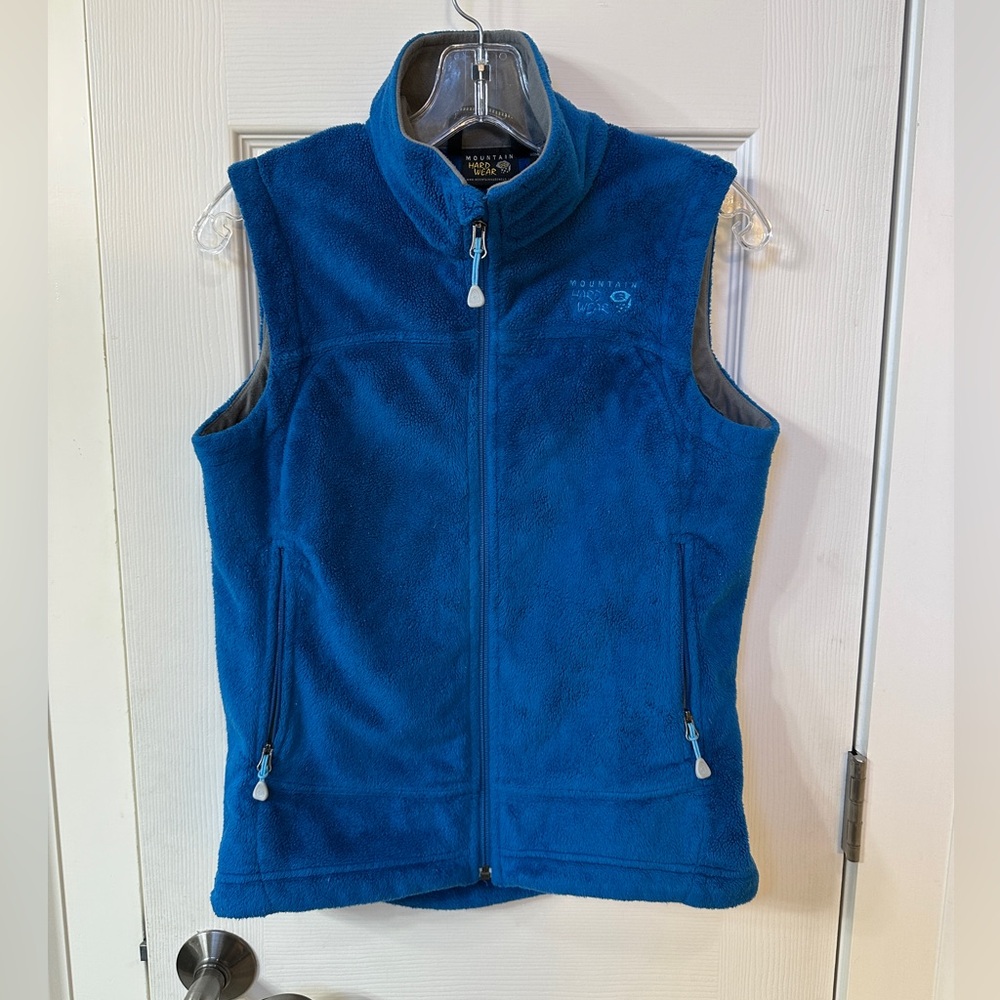 Mountain Hardwear Blue Fleece Vest Womens Small Outdoor Gorpcore Hiking Zip